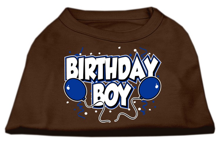 Birthday Boy Screen Print Shirts Brown XS